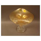 6” Tall Fenton Fine Rib ftd. Vase – Lt. Mari.