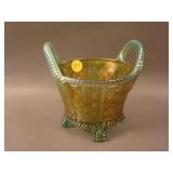 N Bushel Basket – Aqua Opal. (very scarce and