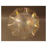 9 ¼” Dugan Double Stem Rose Ruffled Bowl – White