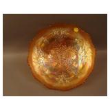 10” Fenton Stag and Holly Lg. Round ftd. Bowl –