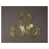 (3) Bobeches (Wax holders) – Topaz (selling as a