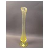 12” Tall Fenton #251 Swung Bud Vase – Topaz