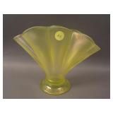 6 ½” Tall Fenton #847 ftd. Fan Vase – Topaz