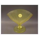 6 3/8” Tall Fenton #570 ftd. Fan Vase – Topaz