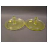 (2) Fenton #66 Lemon Servers – Topaz (selling so