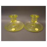 Pair Fenton #315 ftd. Squatty Candlesticks –