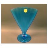 Fenton #572 Rib Optic ftd. Fan vase – Celeste