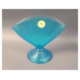 5 ¼” Tall #736 (?) Rib Optic ftd Fan Vase –