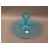 Fenton Center Handled Tray – Blue