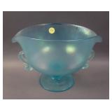 Fenton #1608 Double Dolphin Deep Oval ftd. Compote