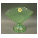 5” Tall Fenton #567 Diamond Optic ftd. Fan Vase –