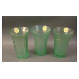 (3) Diamond “Pretty Panels” Rib Optic Tumblers –