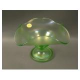 6 1/8” Fenton #9 4 Crimped ftd. Comport –