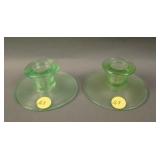 Pair 1 5/8” Tall Fenton #314 Squatty Candlesticks