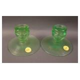 Pair 2 ¾” Tall Fenton #318 Short Candlesticks –