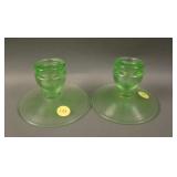 Pair 3 ¾” Tall Fenton #317 Short Candlesticks –