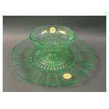 U.S. Glass #310 2 pc. Cheese & Cracker Set – (Ice)