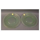 (2) 8 1/8” Fenton (#?) Laurel Leaf Flat Plates –