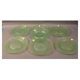 (7) 8 7/8” Fenton #630 Flat Plates w/ Ground Marie