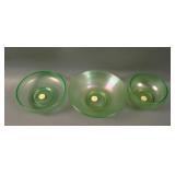 (3) Misc. Flared and Cupped Bowls – odd Ice Green