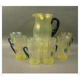 Fenton #222 Rib Optic 7 pc. Tankard Lemonade Set –
