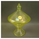 Fenton #735 Interior Rib Optic ½ lb. Covered Candy