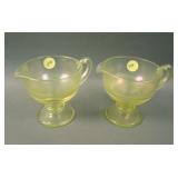 Fenton #3 ftd. Open Sugar & Creamer – Topaz