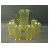 N’wood Concave Diamond 7 pc. Tankard Lemonade Set
