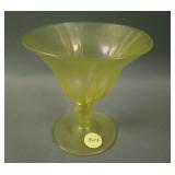 4 ½” Tall U.S. Glass ftd. Flared Rayed Interior