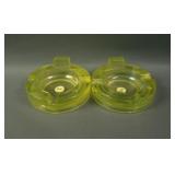 (2) Fenton #202 Ashtrays – Topaz (nice color)