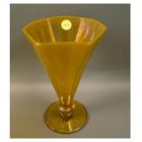 8 1/8” Tall Fenton #573 Rib Optic ftd. 6-Sided