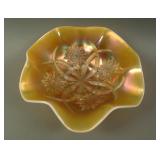 9 7/8” Dugan Four Flowers Large 6 Ruffled Bowl –