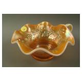 6 5/8” Dugan Holly Whirl Ruffled Handled Sauce