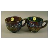 (2) Imperial Grape handled Punch Cups – Purple
