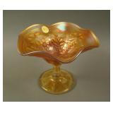 N Fern/Daisy and Plume Stemmed 6 Ruffled Compote –
