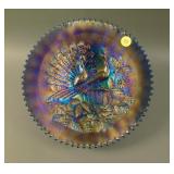 9 1/8” N Peacocks Stippled Plate w/ Ribbed Ext. –
