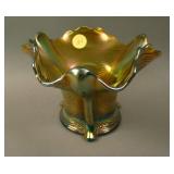 N Drapery Tri-Cornered Candy Dish – Aqua/ Sapphire