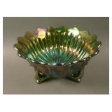N Leaf and Beads ftd. Flared Nut Bowl w/ Floral