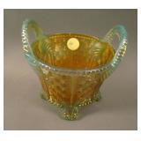 N Round Handled Bushel Basket – Aqua Opal. (scarce
