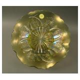 9” Sowerby Four Flower Variant 8 Ruffled low Bowl