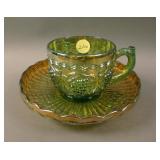 Imperial Grape Cup and Saucer – Green (scarce