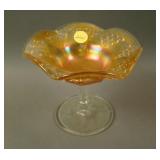 Imperial Tulip and Cane Stemmed 6 Ruffled Compote