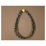 Beaded Necklace with faceted Beads – Dark
