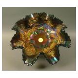 9 ½” Dugan Cherries 8 Ruffled Bowl w/ Jeweled