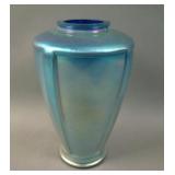 7 ¼” Tall new Fenton Faverene Cylinder Vase – Blue