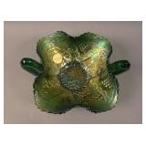 Fenton Lotus and Grape 2 Handled 4-Sided Bon Bon –