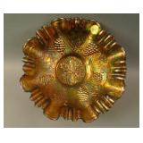 8 ½” Fenton Concord Grape Bowl w/ 3 in 1 Edge –