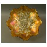 8 7/8” Fenton Holly 8 Ruffled Bowl – Mari./