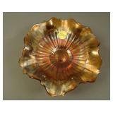 6 7/8” Fenton Stippled Rays 6 Ruffled Sauce –