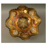 8 5/8” Fenton Dragon and Lotus 8 Ruffled Bowl –
